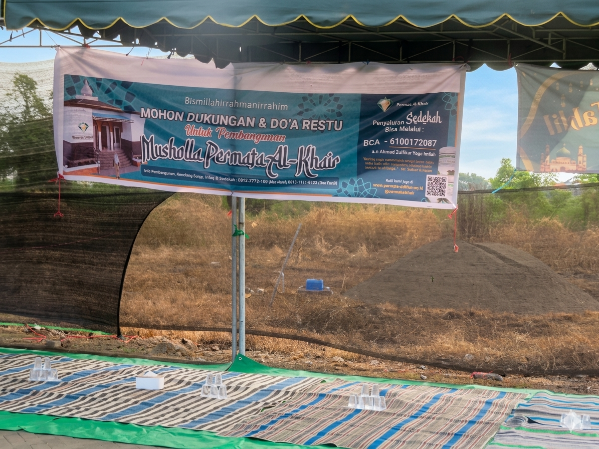 Suasana acara Doa Bersama dan Peletakan Batu Pertama Mushola Permata Al Khair PKR-PEPE